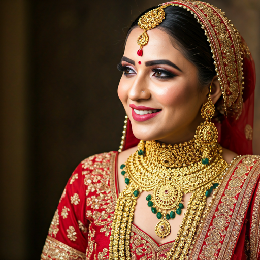 Bridal makeup close-up portrait