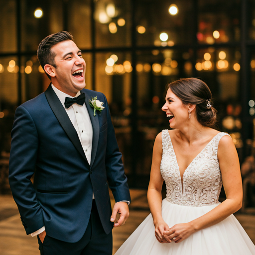 Illustrative wedding attire portrait